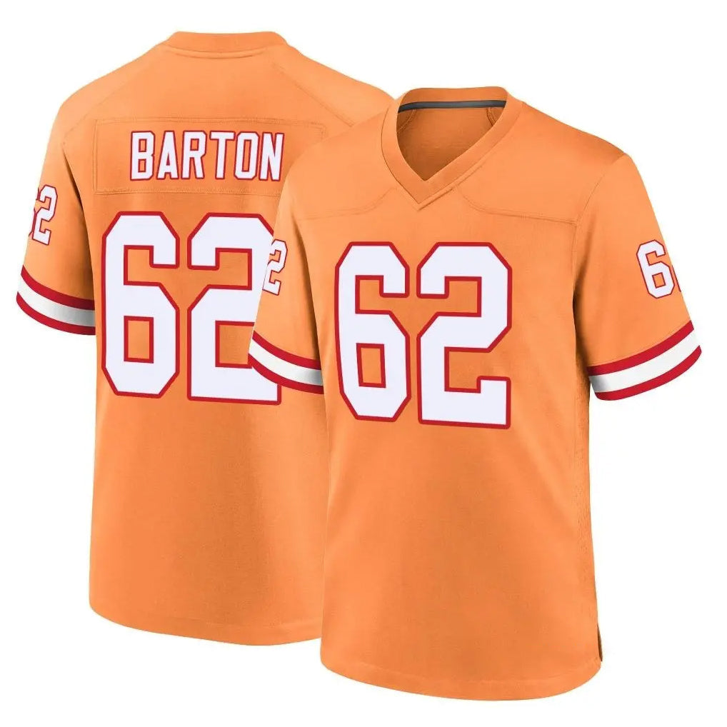Pkot TB.Buccaneers #62 Graham Barton Player Orange Throwback Home Game Stitched Jerseys