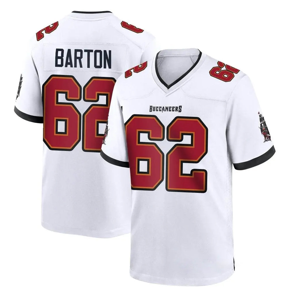 Pkot TB.Buccaneers #62 Graham Barton Player White Home Game Stitched Jerseys
