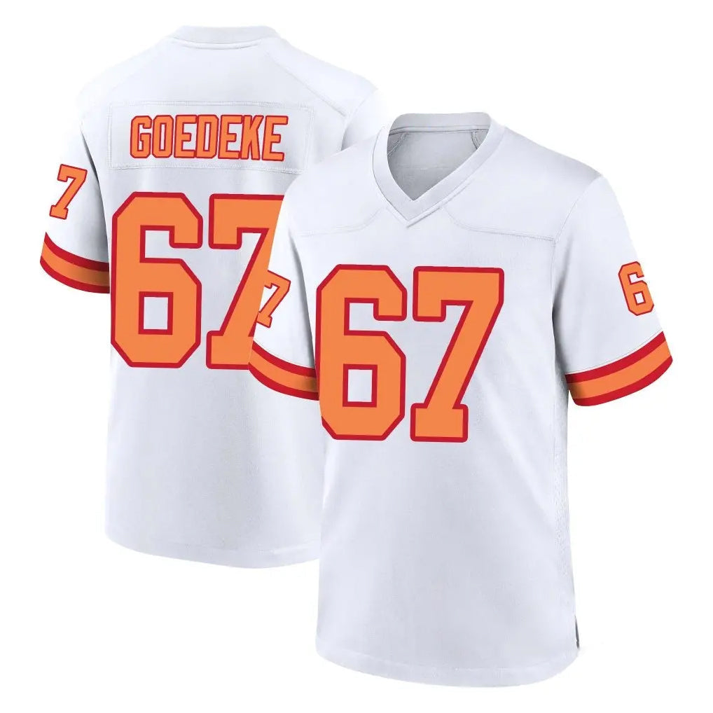 Pkot TB.Buccaneers #67 Luke Goedeke Player White '76 Home Game Stitched Jerseys