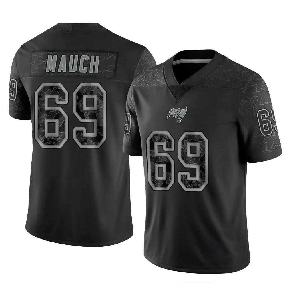 Pkot TB.Buccaneers #69 Cody Mauch Player Black Reflective Limited Home Game Stitched Jerseys