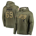 Pkot TB.Buccaneers #69 Cody Mauch Player Olive Salute to Service Pullover Hoodie Home Game Stitched Jerseys