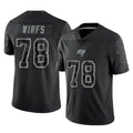 Pkot TB.Buccaneers #78 Tristan Wirfs Player Black Reflective Limited Home Game Stitched Jerseys