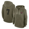 Pkot TB.Buccaneers #7 Bucky Irving Player Olive Salute To Service Hoodies Football Jerseys