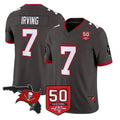 Pkot TB.Buccaneers #7 Bucky Irving Player Pewter 50th Season Vapor Limited Home Game Stitched Jerseys