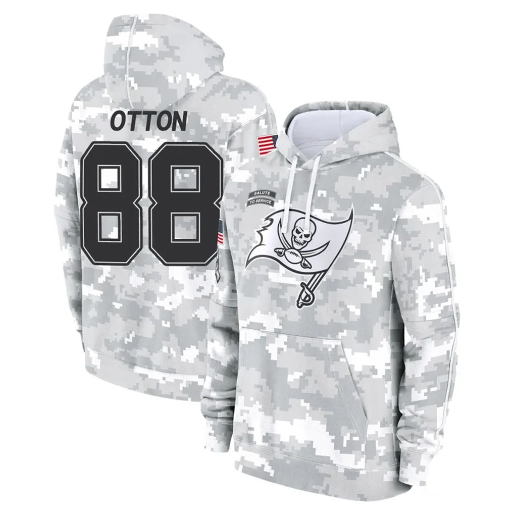 Pkot TB.Buccaneers #88 Cade Otton Player Arctic Camo Limited Salute to Service Pullover Hoodies Game Stitched Jerseys