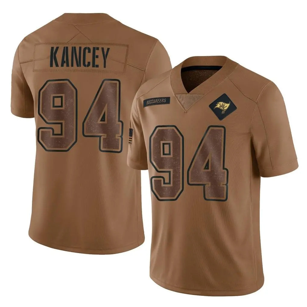 Pkot TB.Buccaneers #94 Calijah Kancey Player Brown Limited Salute To Service Home Game Stitched Jerseys