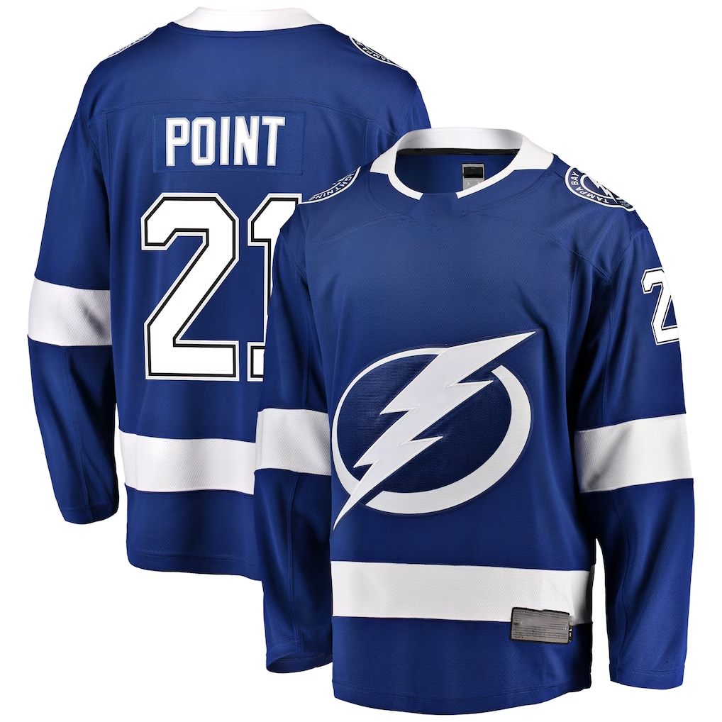 Pkot TB.Lightning #21 Brayden Point Blue Breakaway Jerseys