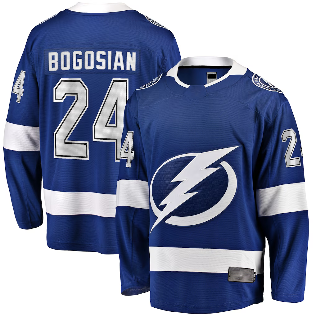 Pkot TB.Lightning #24 Zach Bogosian Blue Home Breakaway Player Jerseys