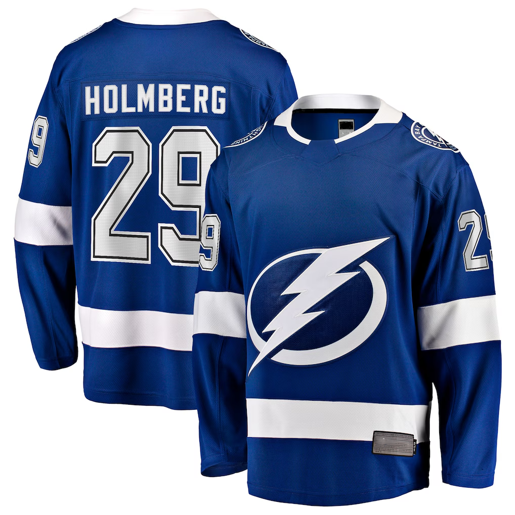 Pkot TB.Lightning #29 Pontus Holmberg Blue Home Breakaway Player Jerseys