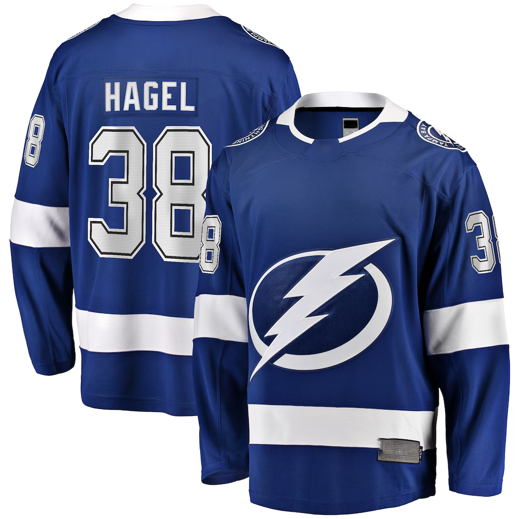 Pkot TB.Lightning #38 Brandon Hagel Blue Home Breakaway Player Jerseys