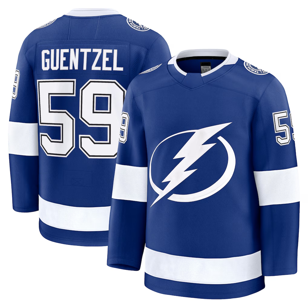 Pkot TB.Lightning #59 Jake Guentzel Blue Home Premium Jerseys