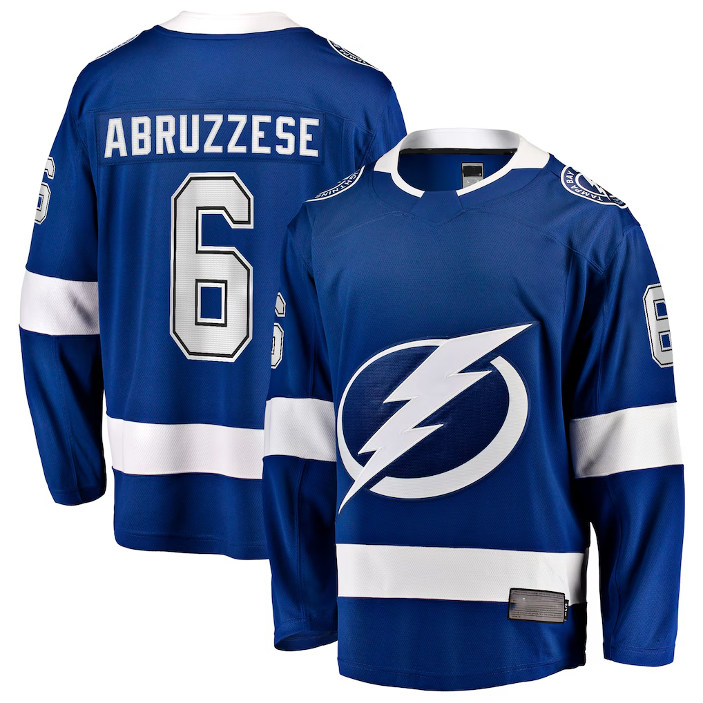 Pkot TB.Lightning #6 Nick Abruzzese Blue Home Breakaway Jerseys