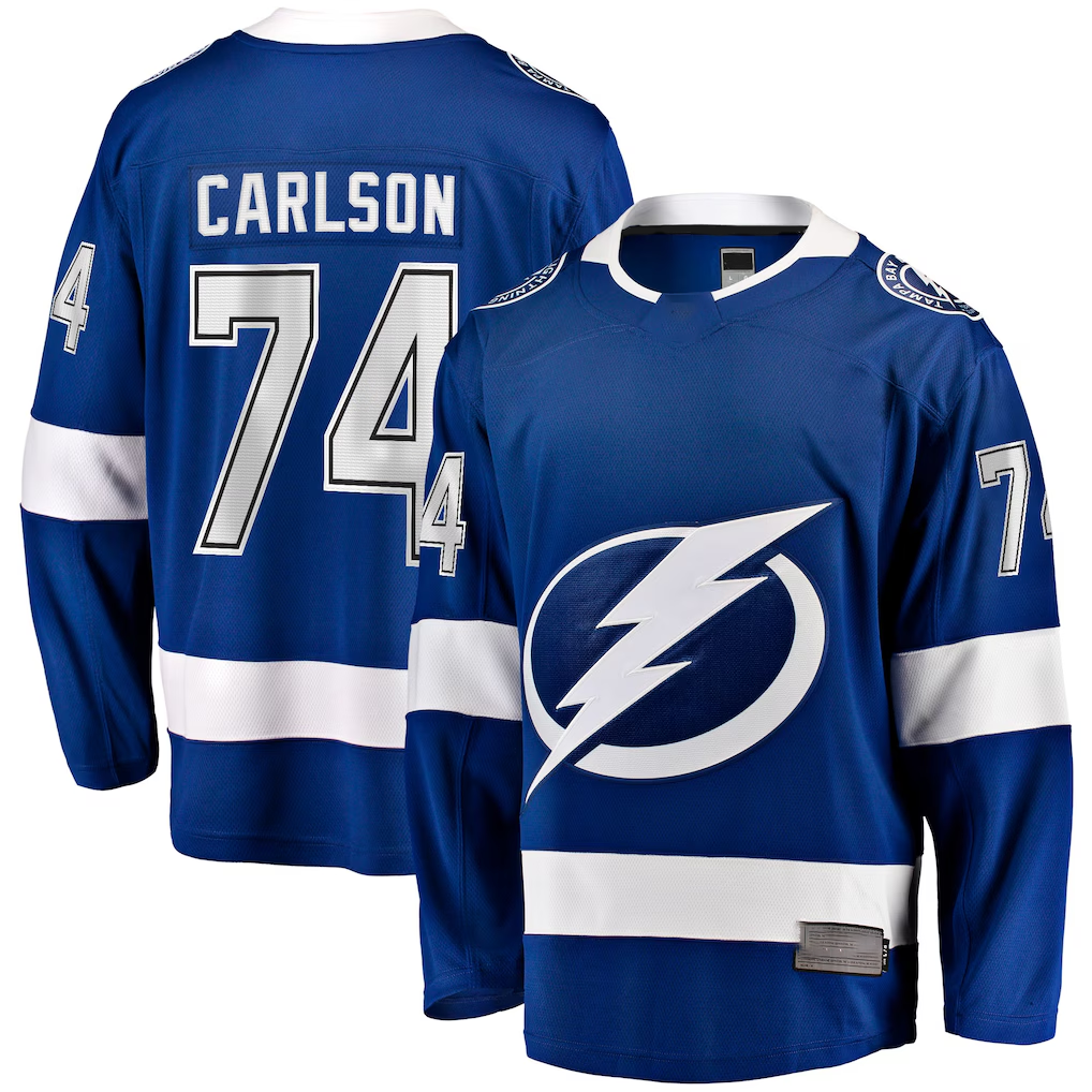 Pkot TB.Lightning #74 John Carlson Blue Home Breakaway Jerseys