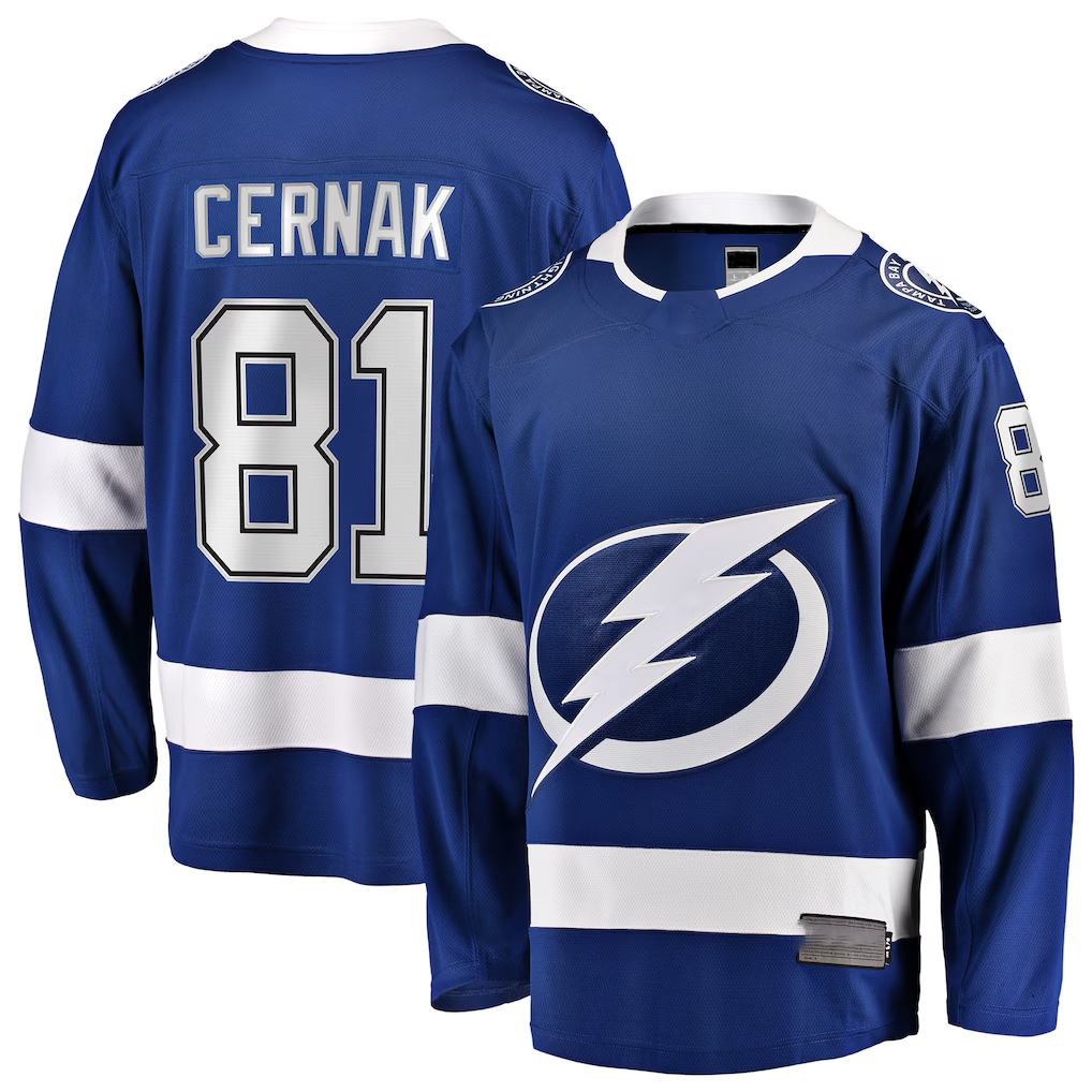Pkot TB.Lightning #81 Erik Cernak Blue Home Breakaway Player Jerseys