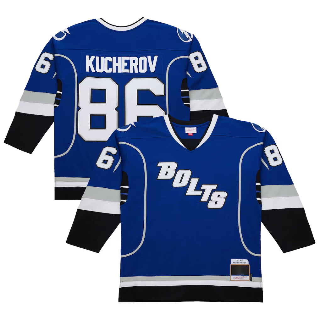 Pkot TB.Lightning #86 Nikita Kucherov Blue 2013-14 Power Play Jerseys
