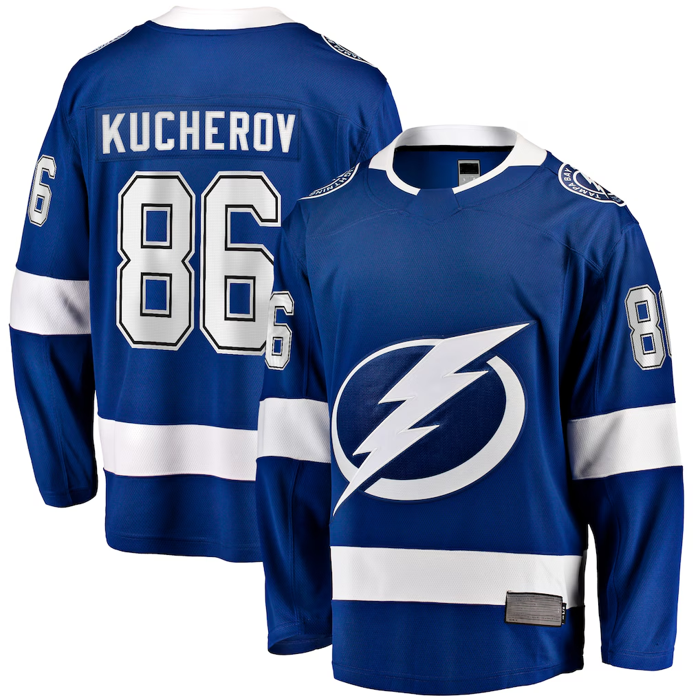 Pkot TB.Lightning #86 Nikita Kucherov Blue Home Breakaway Jerseys