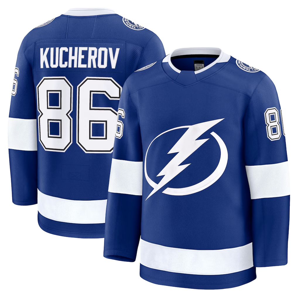 Pkot TB.Lightning #86 Nikita Kucherov Blue Home Premium Jerseys