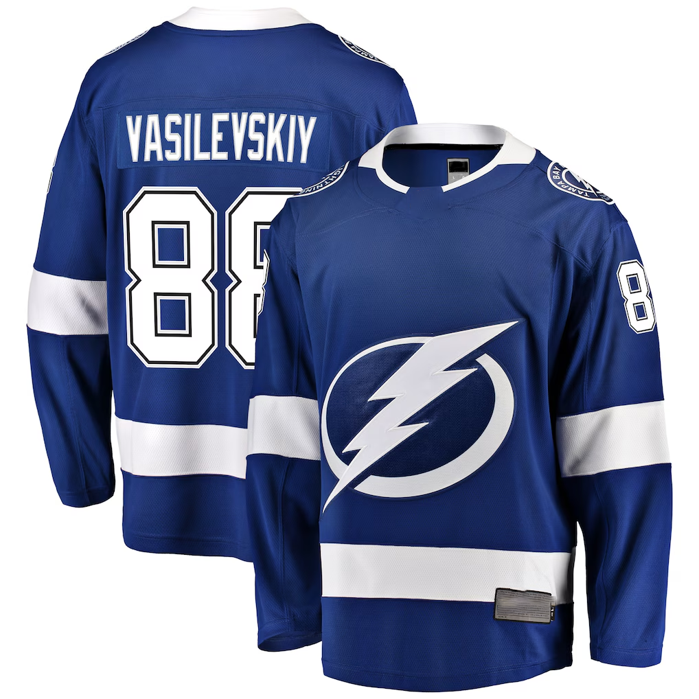 Pkot TB.Lightning #88 Andrei Vasilevskiy Blue Home Premium Jerseys