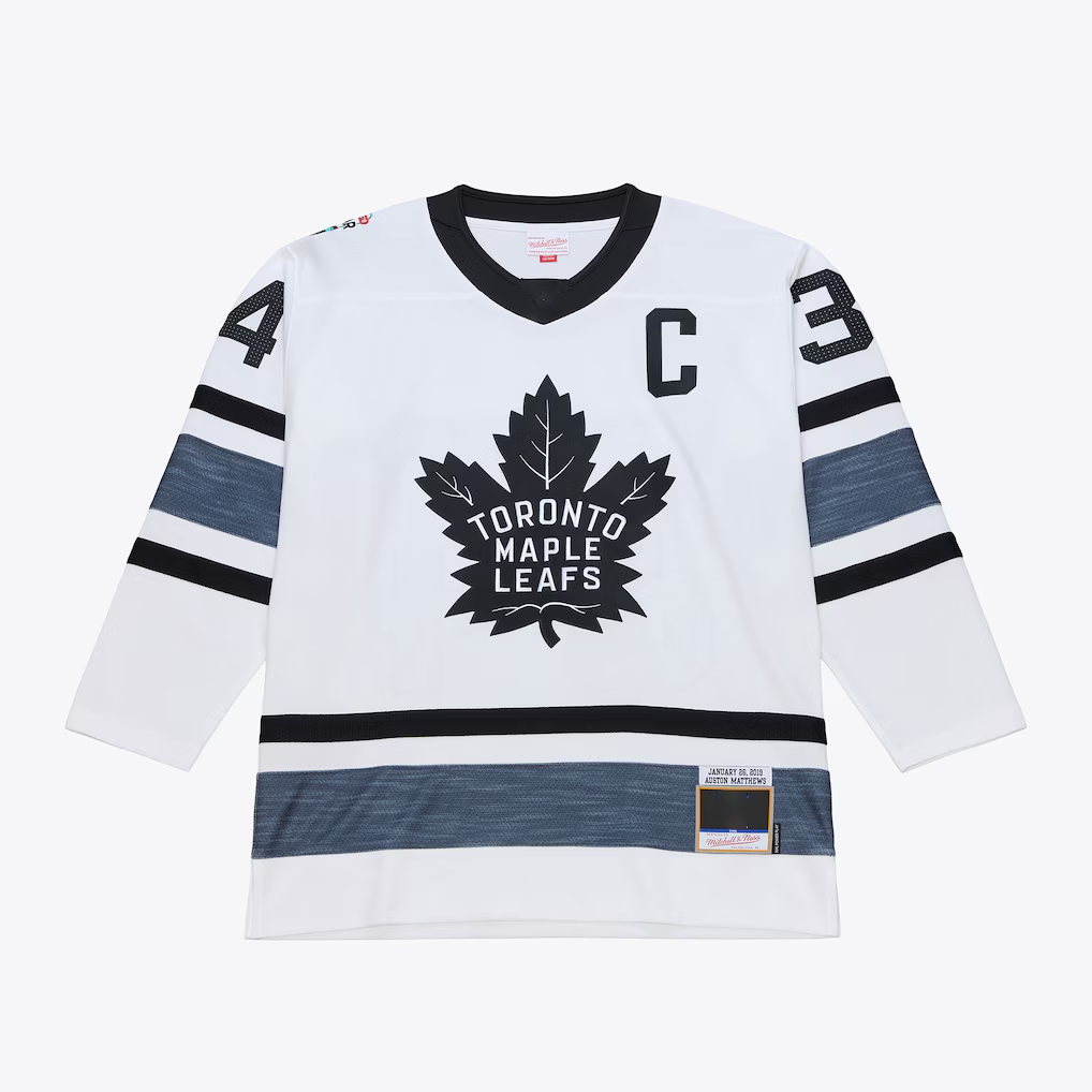 Pkot TM.Leafs Auston Matthews Mitchell & Ness White 2019 All-Star Game Power Play Jerseys