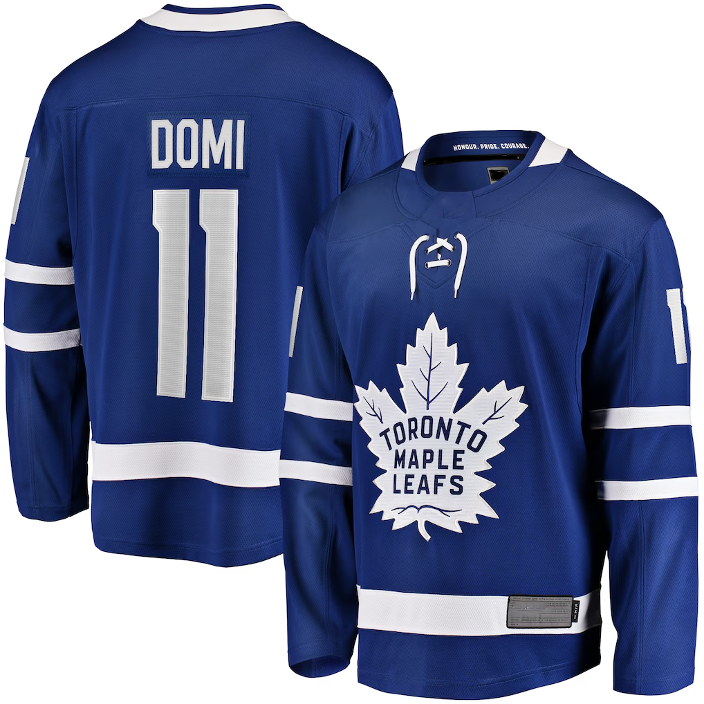Pkot TM.Leafs #11 Max Domi Blue Home Breakaway Jerseys