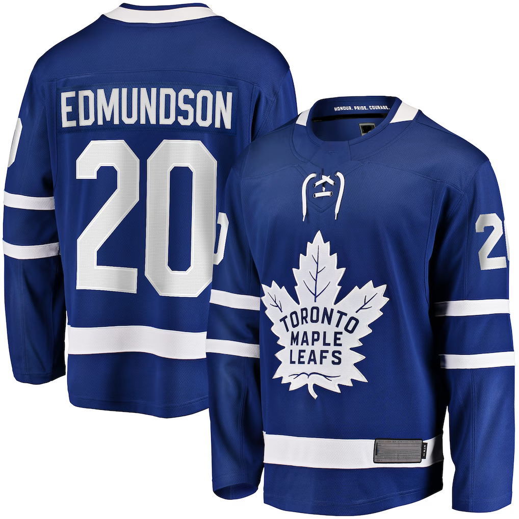 Pkot TM.Leafs #20 Joel Edmundson Blue Home Premier Breakaway Player Jerseys