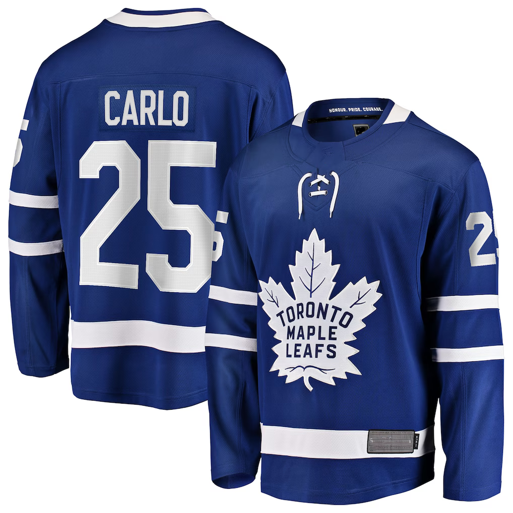 Pkot TM.Leafs #25 Brandon Carlo Blue Home Breakaway Jerseys