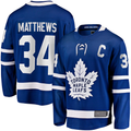Pkot TM.Leafs #34 Auston Matthews Blue Captain Patch Home Breakaway Player Jerseys