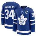 Pkot TM.Leafs #34 Auston Matthews Blue Captain Patch Home Premium Jerseys