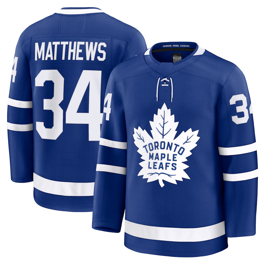 Pkot TM.Leafs #34 Auston Matthews Blue Home Premium Jerseys