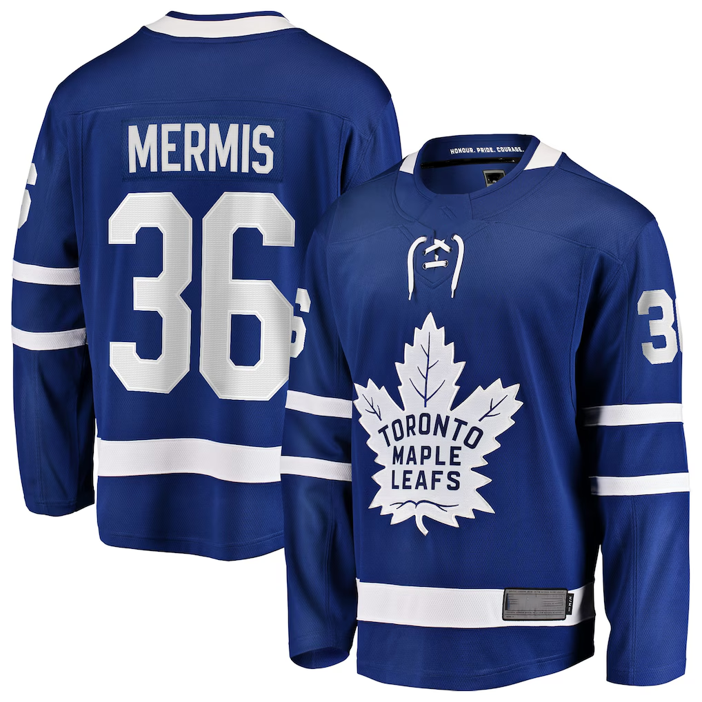 Pkot TM.Leafs #36 Dakota Mermis Blue Home Breakaway Jerseys