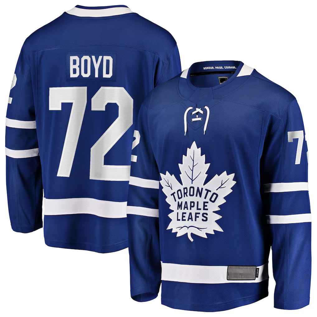Pkot TM.Leafs #72 Travis Boyd Blue Home Breakaway Jerseys
