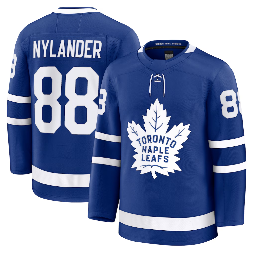 Pkot TM.Leafs #88 William Nylander Blue Home Premium Jerseys