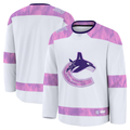 Pkot V.Canucks White 2024 Hockey Fights Cancer Practice Jerseys