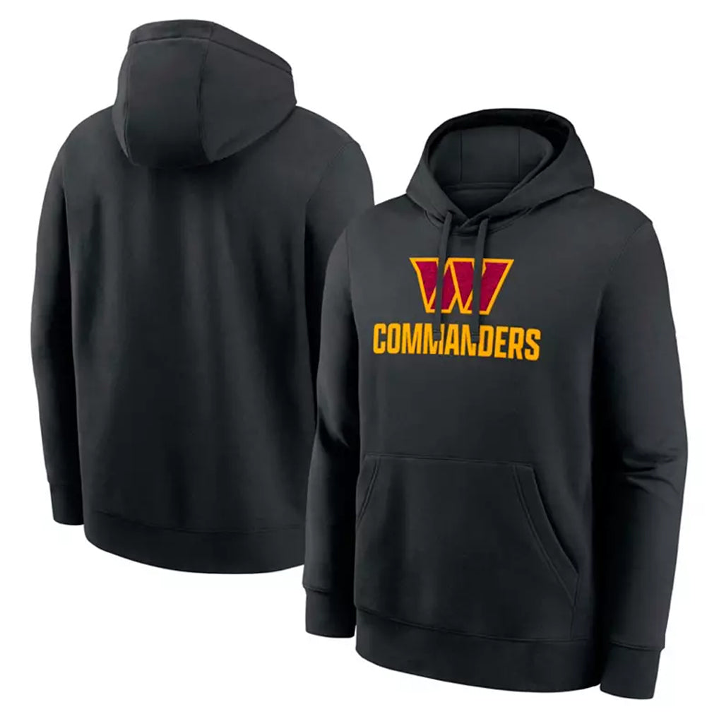 Pkot W.Commanders Black Pullover Hoodies Home Game Blank Player Stitched Jerseys