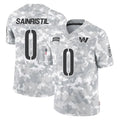 Pkot W.Commanders #0 Mike Sainristil Player Arctic Camo Limited Salute To Service Home Game Stitched Jerseys