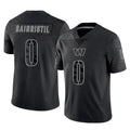 Pkot W.Commanders #0 Mike Sainristil Player Black Limited Reflective Home Game Stitched Jerseys