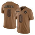 Pkot W.Commanders #0 Mike Sainristil Player Brown Limited Salute To Service Home Game Stitched Jerseys