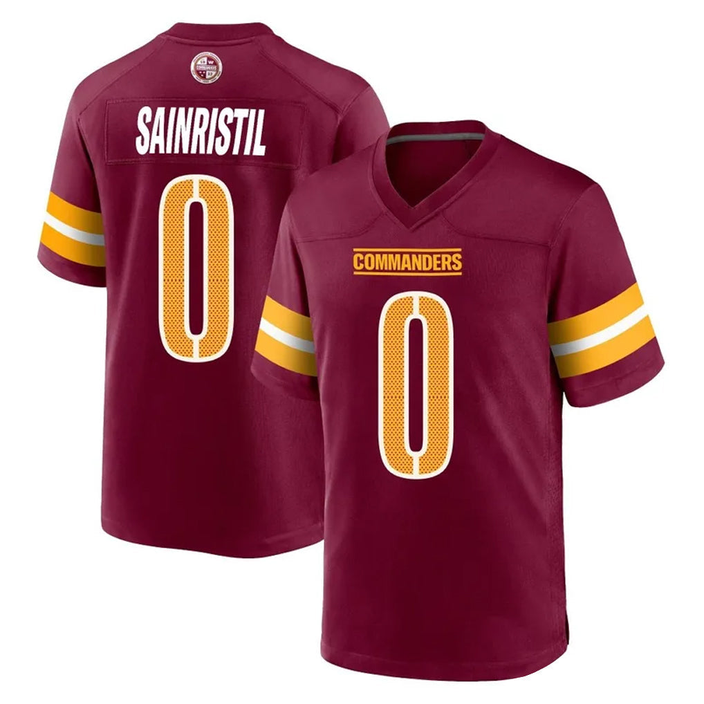 Pkot W.Commanders #0 Mike Sainristil Player Burgundy Home Game Stitched Jerseys