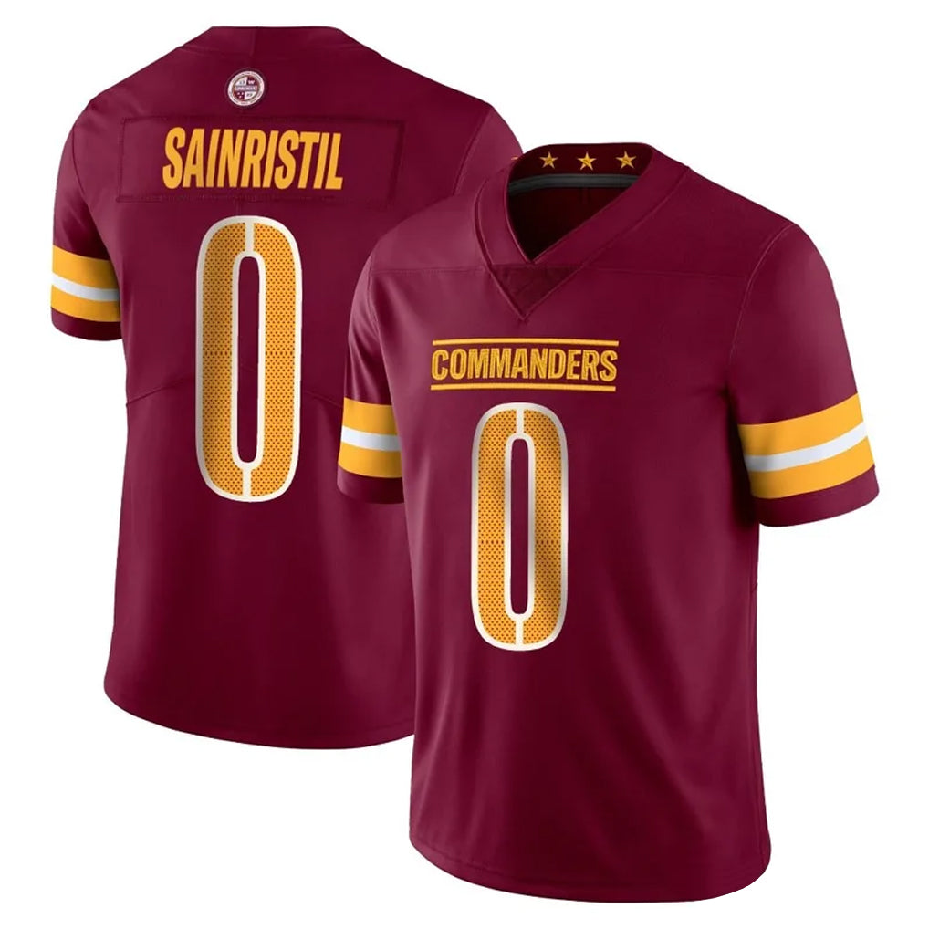 Pkot W.Commanders #0 Mike Sainristil Player Burgundy Limited Vapor Home Game Stitched Jerseys
