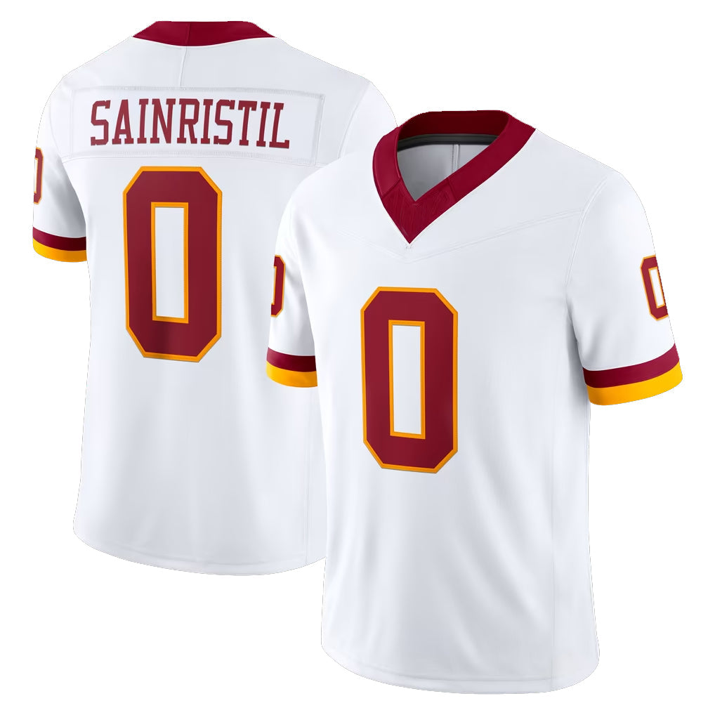 Pkot W.Commanders #0 Mike Sainristil Player White Limited Vapor F.U.S.E. Home Game Stitched Jerseys