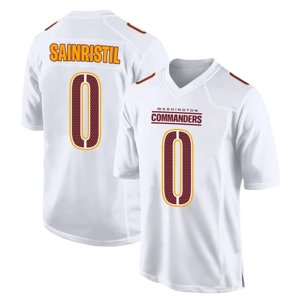 Pkot W.Commanders #0 Mike Sainristil Player White Tundra Fashion Home Game Stitched Jerseys
