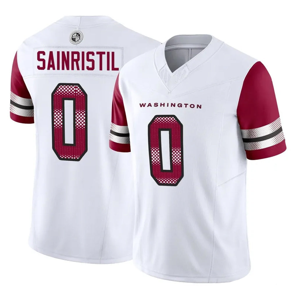Pkot W.Commanders #0 Mike Sainristil Player White Vapor F.U.S.E. Limited Home Game Stitched Jerseys
