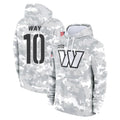 Pkot W.Commanders #10 Tress Way Player Arctic Camo Limited Salute to Service Pullover Hoodies Game Stitched Jerseys