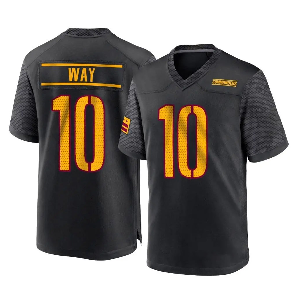 Pkot W.Commanders #10 Tress Way Player Black Home Game Stitched Jerseys