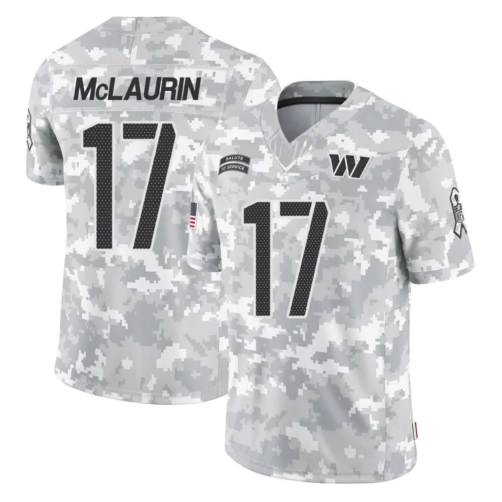 Pkot W.Commanders #17 Terry Mclaurin Player Arctic Camo Limited Salute To Service Home Game Stitched Jerseys