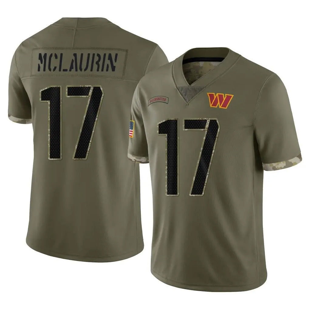 Pkot W.Commanders #17 Terry Mclaurin Player Olive Salute To Service Limited Home Game Stitched Jerseys