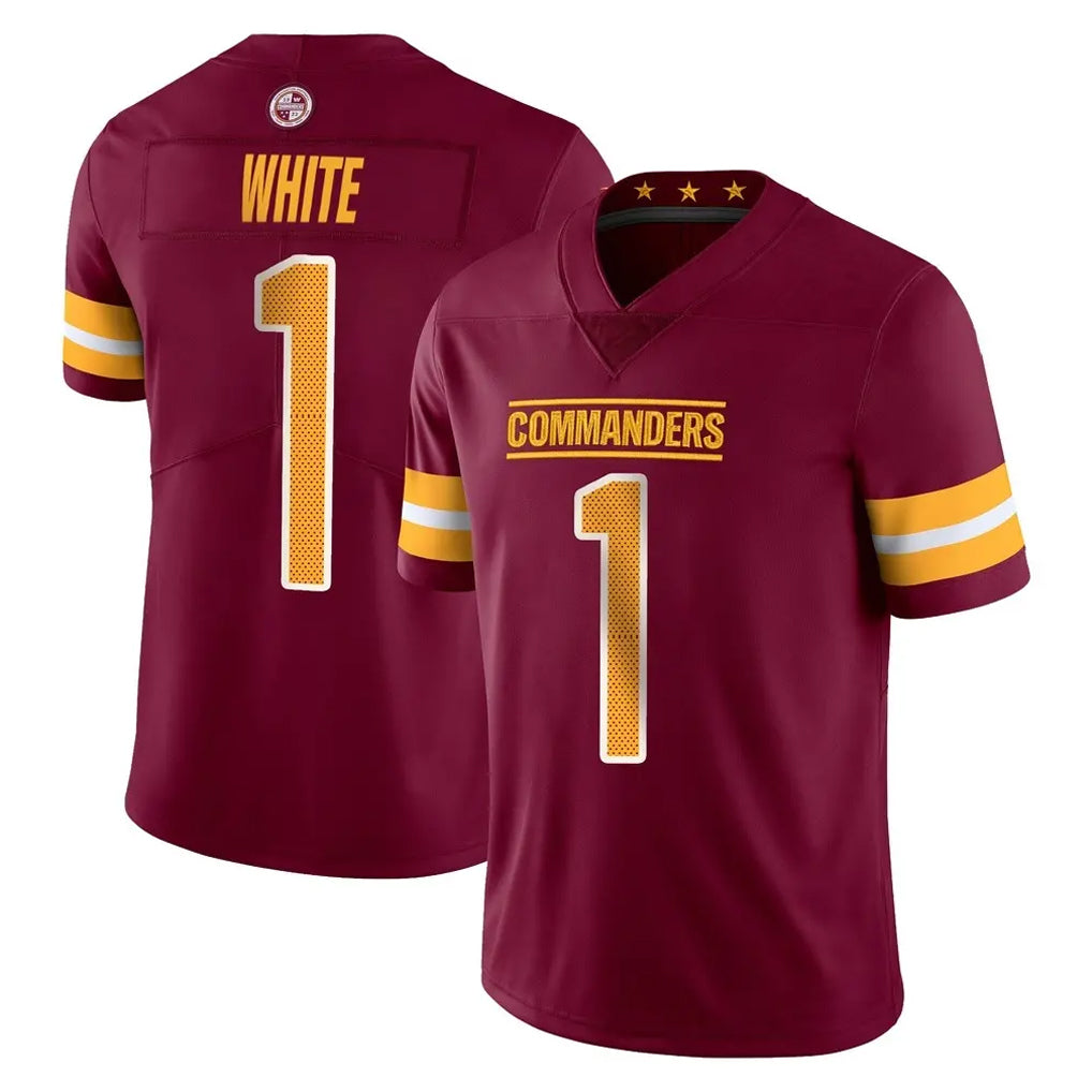 Pkot W.Commanders #1 Rachaad White Player Burgundy Limited Vapor Home Game Stitched Jerseys