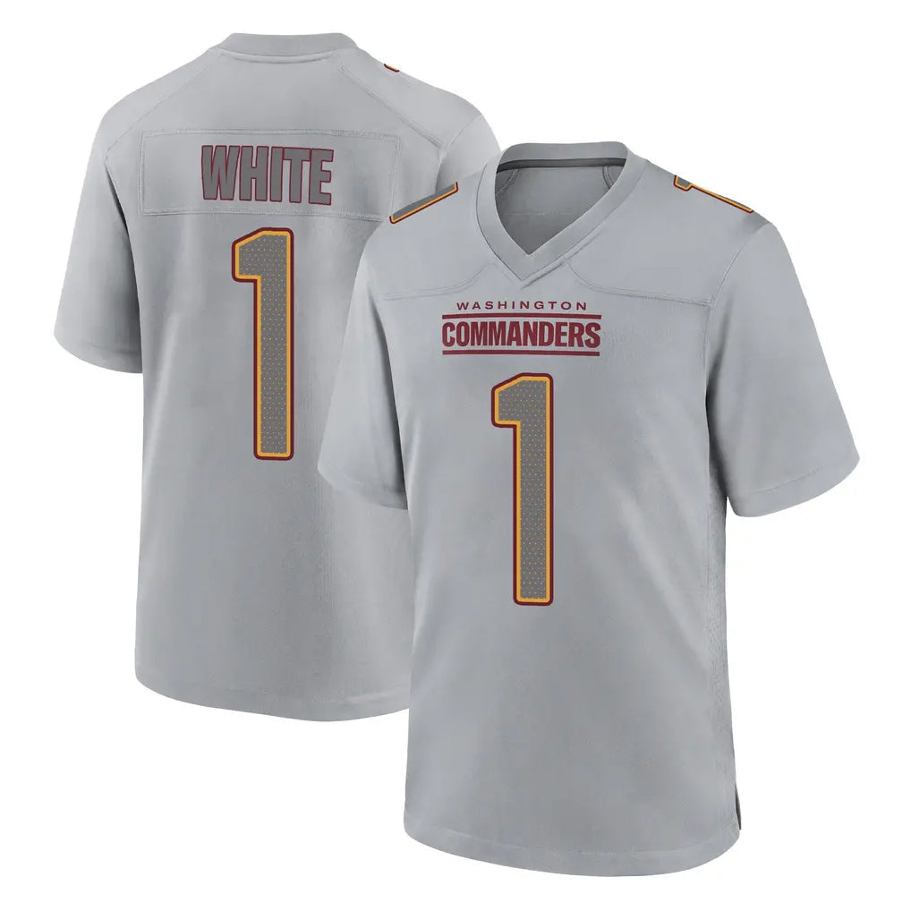 Pkot W.Commanders #1 Rachaad White Player Gray Atmosphere Fashion Home Game Stitched Jerseys
