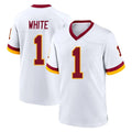 Pkot W.Commanders #1 Rachaad White Player White Home Game Stitched Jerseys