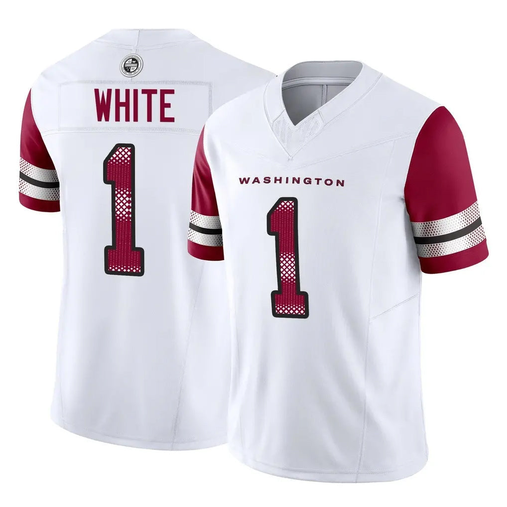 Pkot W.Commanders #1 Rachaad White Player White Vapor F.U.S.E. Limited Home Game Stitched Jerseys